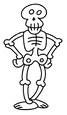 Lamina de dibujo para colorear de Esqueletos 02